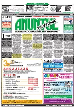 ziarul Anuntul Telefonic anunturi locuri munca
